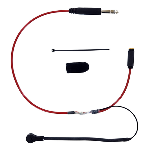 HELMET KIT - MINI MIC FLEX BOOM 3 CONDUCTOR STRAIGHT CORD