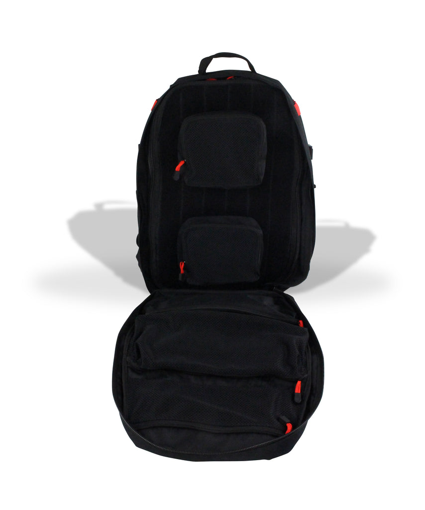 L8BR8K Top-Flip Backpack RED Carbon-Prix | retailer Back to School | Kids Backpack | Laptop Sleeve | Racing Backpack | Racetrack Backpack