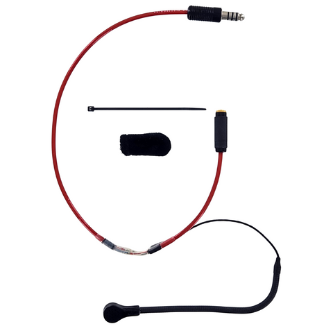 HELMET KIT - MINI MIC FLEX BOOM 4 CONDUCTOR STRAIGHT CORD